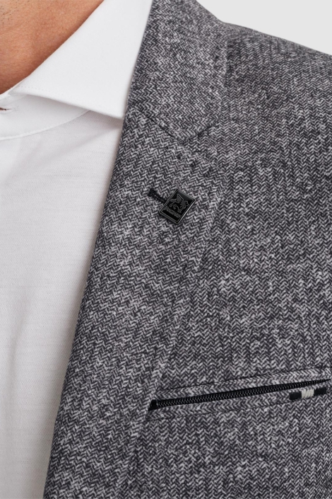 Vanguard blazer soft printed jersey herring